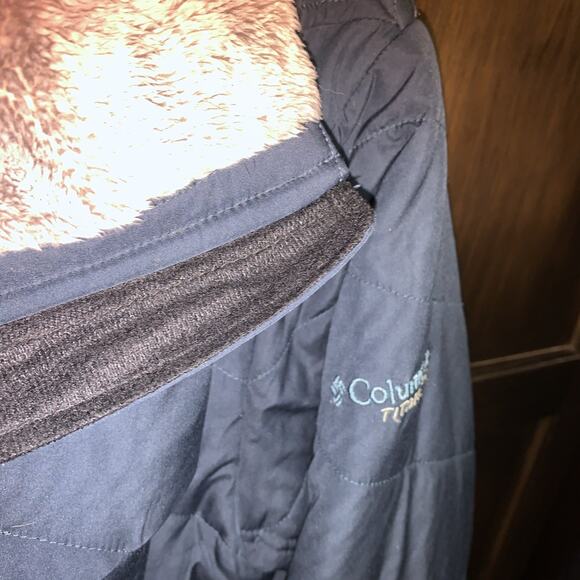 Columbia Jacket Women’s Large Navy Blue Omni-Heat Interchange Insulated Quilted - Picture 11 of 14